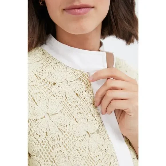 TUCKERNUCK Tan Crochet Sofia Shirt Size XXL NWT Retail $148 Tuckernuck - Picture 6 of 8